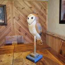 Casey Edwards Wood Carving Barn Owl 