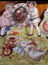 Bethany Lowe Easter Set Of Two Dummy Board Figurines