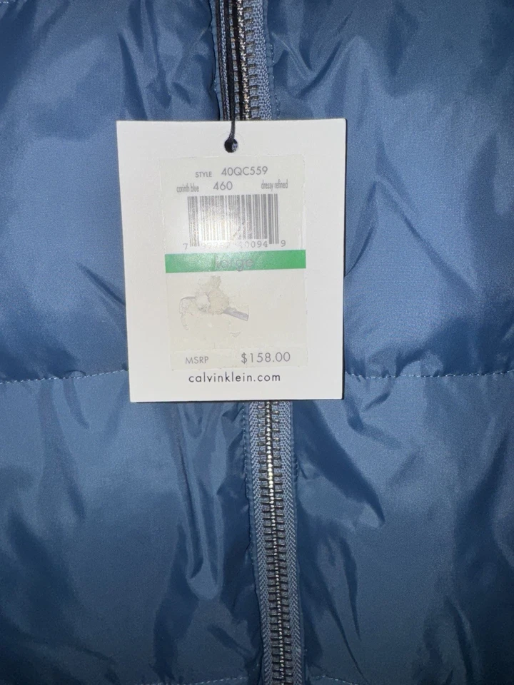 Chaqueta de plumón de ganso para hombre Calvin Klein. 40qc559. Grande. Azul. Foto 2 de 4
