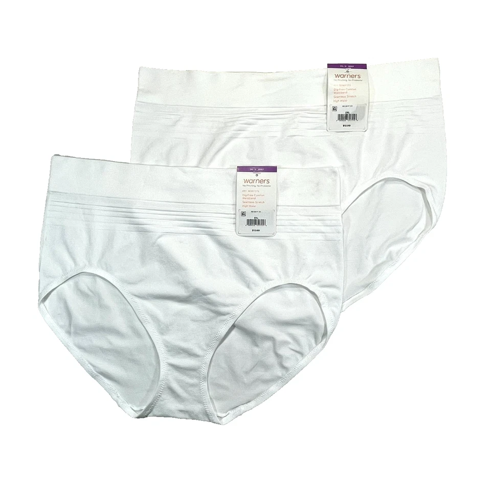 Nuevo con etiquetas Ropa interior calzoncillos sin costuras Warner's para mujer 2X sin pellizcos sin problemas RS1501P Foto 3 de 4