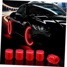 20 Pcs Glow in The Dark Tire Valve Caps   Fluorescent Tire Valve Stem Red