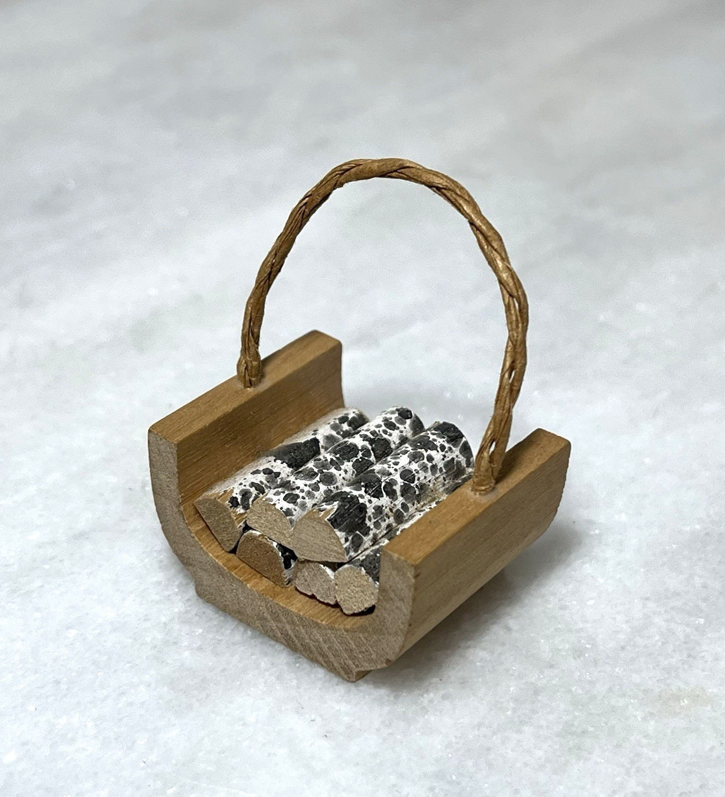 Rare Vintage Dolls House Fire Log Basket Accessory Lundby?