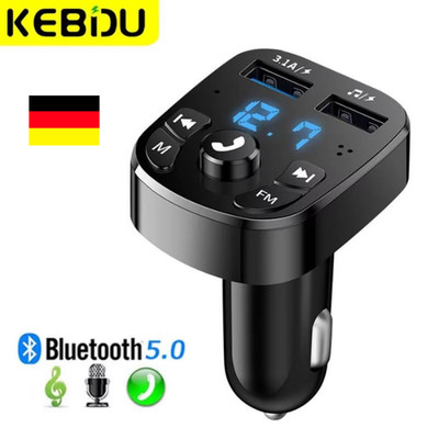 Bluetooth Fm Transmitter Auto Bluetooth Adapter 5.0 mit 2 USB Anschlüsse Schnell