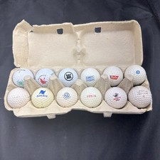 Vintage Lot Of 12 Golf Balls With Miscellaneous Logo  s Top-Flite/Pinnacle/Title