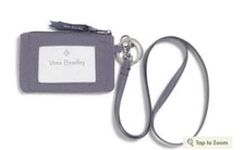 Vera Bradley Zip ID Case  Lanyard in Microfiber NWT Retail 59