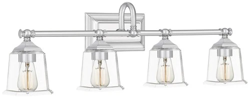 Quoizel Nicholas 30 1/2"W Polished Chrome 4-Light Bath Light - Picture 2 of 4