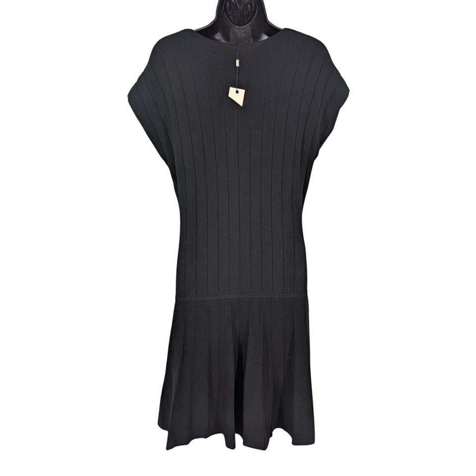 Винтажный Studio M свитер платье размер L ребристый трикотажа падение талии Y2K офис капсулы - Изображение 2 из 4