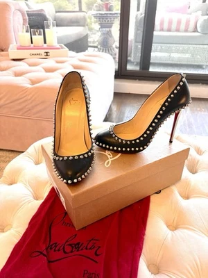 Christian Louboutin Black Heels for Women with Spikes for sale - eBay