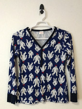 Hanna Andersson Pajama Top Size Large Organic Cotton Henley Abominable Snowman