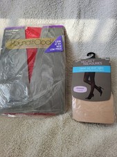 Vintage Lot 2 Round The Clock Pantyhose Secret Treasures Tights Sheer Control