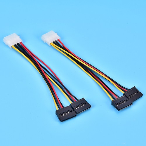 Molex to 2 SATA Dual Power Y Splitter Adaptor Cable Lead 2 Way 4 Pin -15 Pin`ya - Picture 2 of 7
