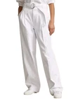 Polo Ralph Lauren Womens Pants Size 6 White Belted Wide Leg Denim
