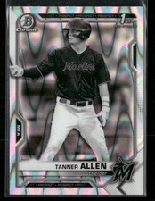 2021 Bowman Draft #BDC-165 Tanner Allen Chrome Black & White RayWave Refractor