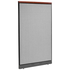 48-1/4"W x 77-1/2"H Deluxe Non-Electric Office Partition Panel with Raceway Gray