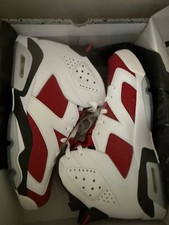 Air Jordan 6 Carmine bianco rosso, 2021, taglia 10,5
