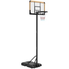 SPORTNOW Canestro Basket a 6 Altezze Regolabili con Base e Rotelle Nero