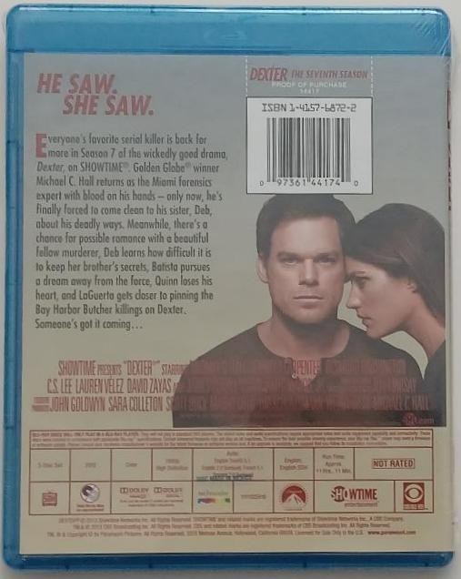 DEXTER THE SEVENTH SEASON 7 (Blu-ray, 2012) MICHAEL C. HALL BRAND NEW, SEALED!!