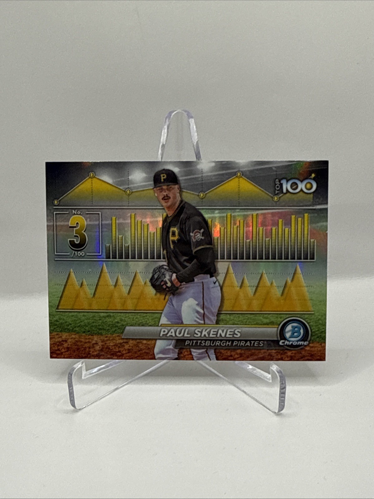 2024 Bowman Scouts Top 100 #BTP-3 Paul Skenes (RC) Pittsburgh Pirates