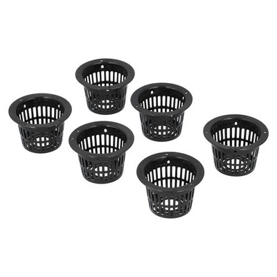 50x Planting Basket Mesh Pot Round Plant Grow Hydroponic Containers Root Fix SET