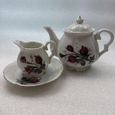 VTG Little Duchess Pink Floral Roses Tea Set Replacement Children  s Japan 4PC