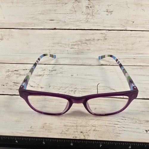 Hard Candy Purple Rules DPUR +1.00 Reading Glasses Striped Temples 49-19-140