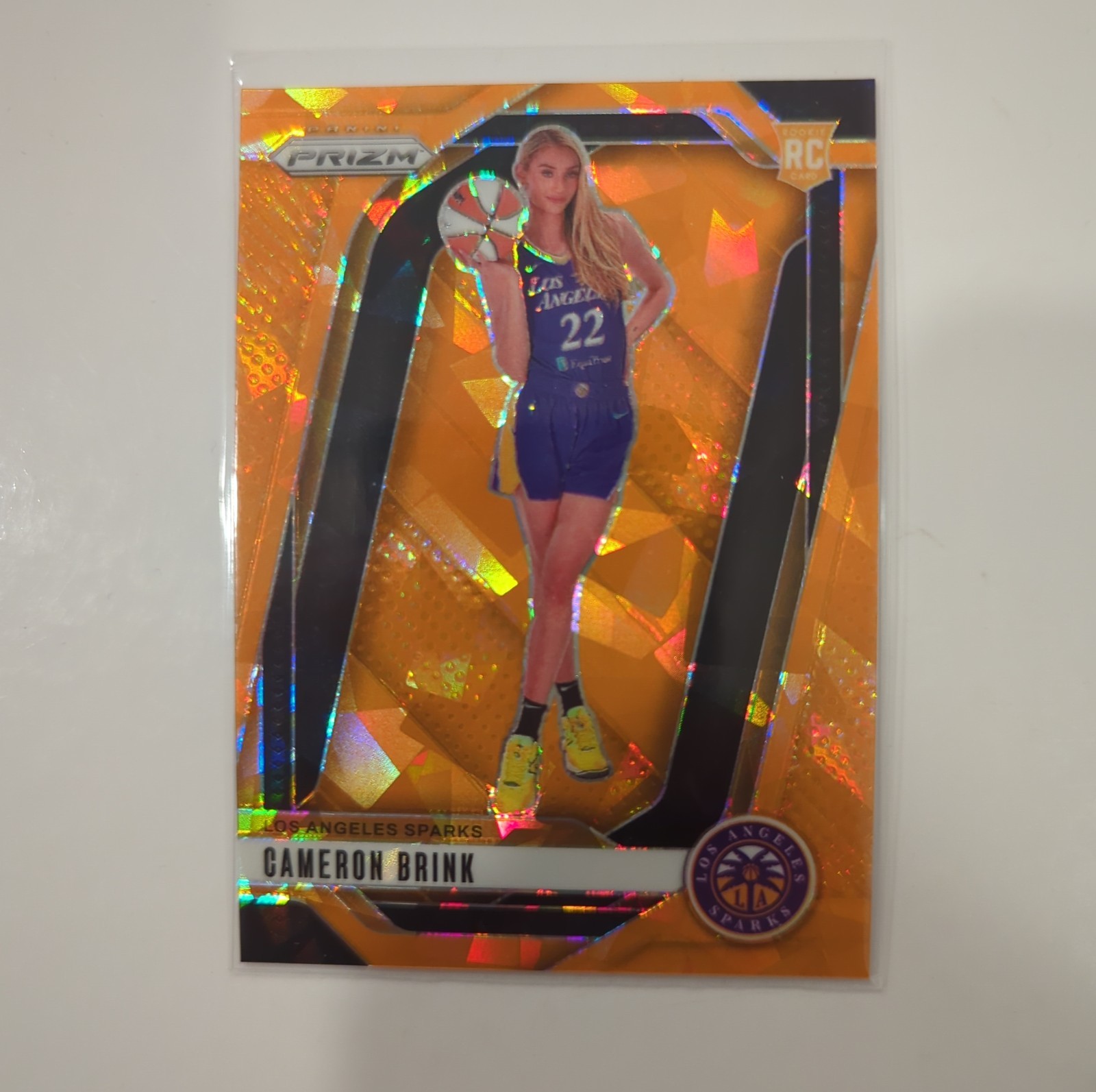 2024 Panini Prizm WNBA - Cameron Brink Orange Cracked Ice Variation RC #143
