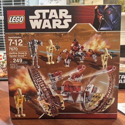 LEGO Star Wars Hailfire Droid & Spider Droid 7670 Complete Set 249 Pieces