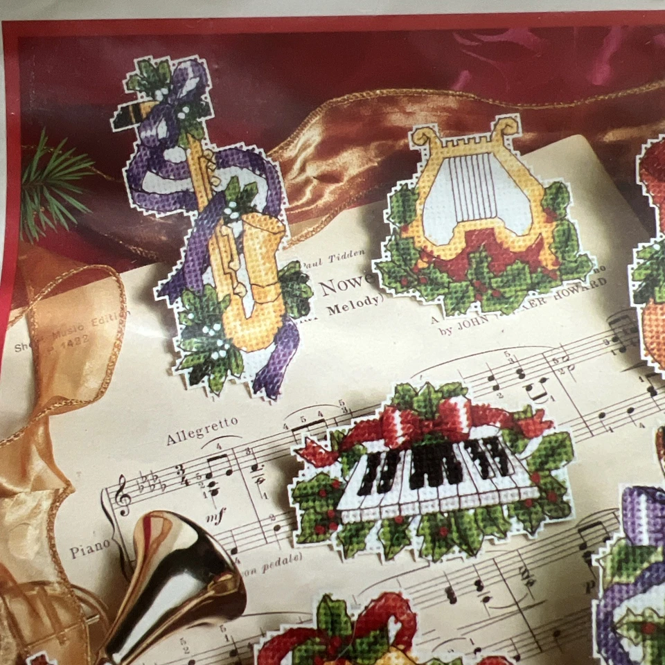 复古 1993 年尺寸音乐摆件塑料帆布套件全新密封圣诞节 — 第 3/4 张图片