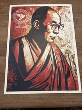 2010 art print by Shepard Fairey titled Compassion (His Holiness The Dalai Lama)