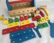 Melissa  Doug Take-Along Tool Kit Wooden Construction Toy Set