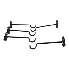 Rustic Coat Hooks Cast Iron Wall Mount Hat Hook Towel Bath Set of 5 NWOT 8.5"