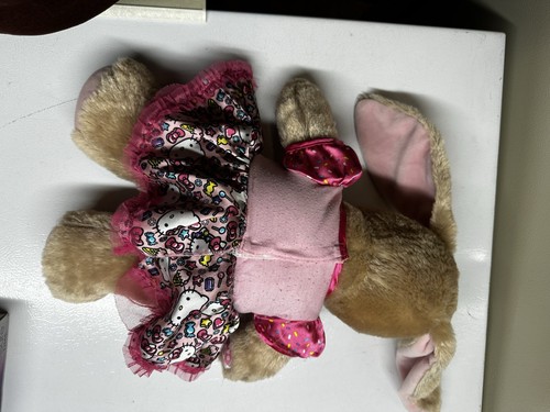 Build a Bear Hello Kitty Pink Party Dress Rare 40th Anniversary 2014 With Bunny - Picture 3 of 5