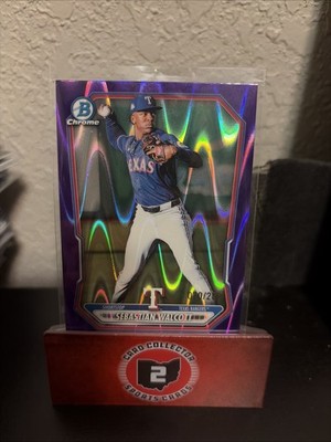 2025 Bowman Chrome Sebastian Walcott Purple Raywave /250