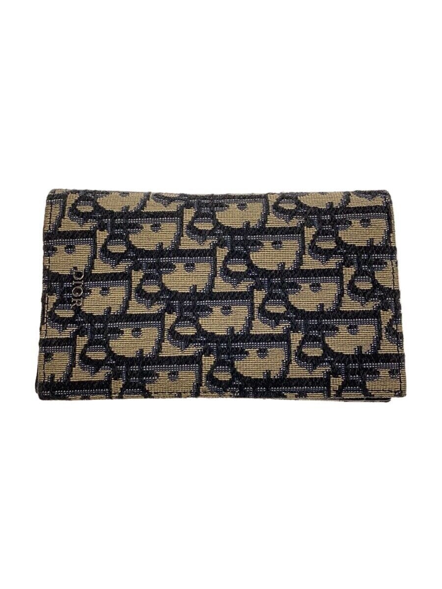 Dior Oblique Vertical Card Holder in BEG All-Over Print for Women