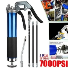 Grease Gun Pistol Grip 7000PSI Professional Heavy Duty Flex Hose Manual 14oz NEW
