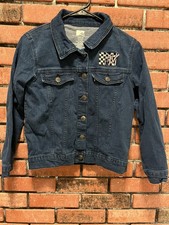 MTV Logo Denim Jacket Kids Large 10-12 80s Retro Music Video Costume Jean Patch