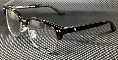 MONT BLANC MB0259OK 006 Havana Brown Silver Men's Large 55 mm Eyeglasses