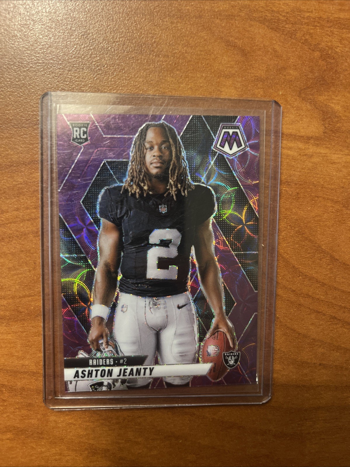 Ashton Jeanty 2025 Mosaic #287 Purple Scope Variation Mosaic Prizm Rookie (RC)
