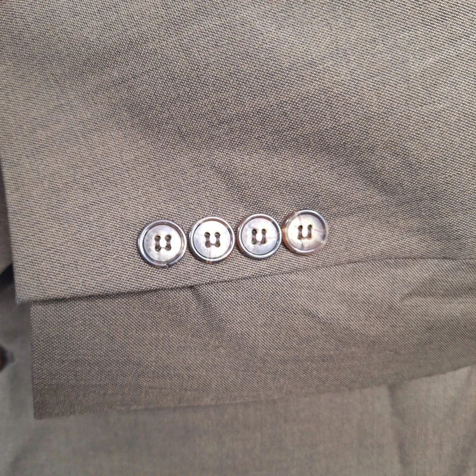 Mazzoni Blazer Jacket Mens 54L Brown VL Double Breasted Peak - Image 2 of 4