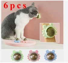 6Pcs Natural Catnip Kitten Mint Balls Safe Healthy Teeth Cleaning Dental Toy US