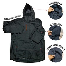 Best Quality Mens Cordura Waterproof Work Jacket with adjustable cuffs, caps, wa