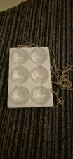BNIB Set Of 6 Glass Hanging Globes  6cm With Hanging String For Craft Home Decor