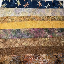Batik Quilting Cotton Fat Quarter 8 Pc Bundle Set Tie Dye Multicolor SEE Lot 4