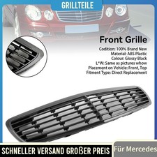 Kühlergrill Sportgrill für Mercedes E-Klasse W211 2002-2006 Vorfacelift Schwarz