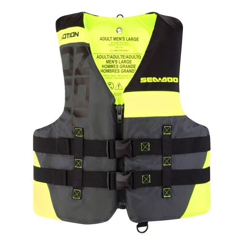 Chaleco Salvavidas Hombre 50N CE Amarillo Flúor Sea-Doo Motion Kayak SUP Moto
