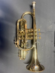 Olds Ambassador Bb Cornet Lacquered Brass Gold 3 Piston Valves Case Mouthpiece