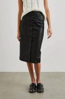 Rails Broadway Midi Pencil Skirt Coated Black Denim XS High Waist BNWT MSRP $228 — photo 3