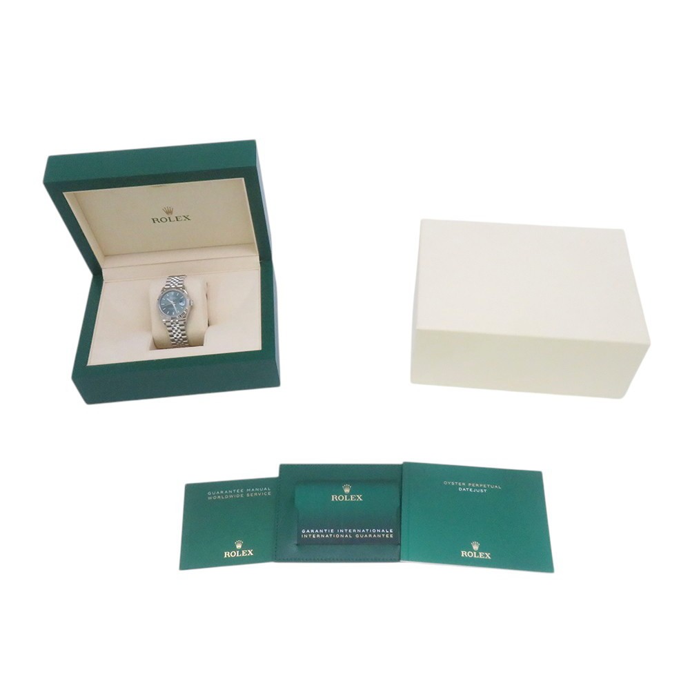 ROLEX Datejust 31mm Stainless Steel 18K White Gold Mint Green Dial 278274 image 10