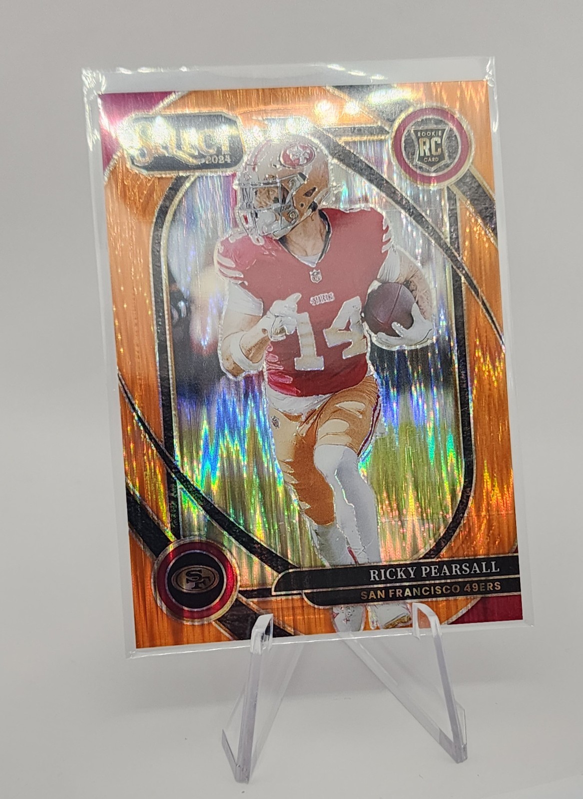 2024 Panini Select - Club Level Ricky Pearsall #285 Orange Shock Prizm /399 (RC)