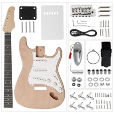 Unfinished DIY 6 String  GSTStyle Electric Guitar Kits Mahogany Body